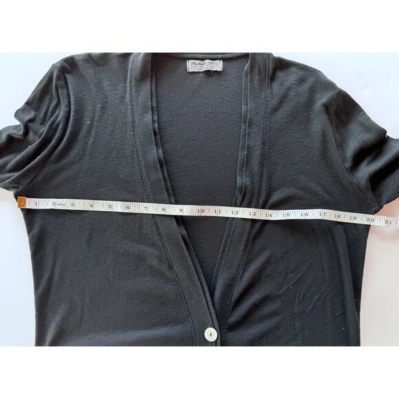 Michael Stars VNeck Long Sleeve Original Tee Cotton Modal Double Layer Cardigan - Picture 8 of 9